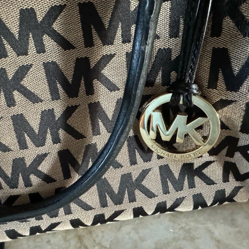 Michael Kors Signature Logo Satchel Bag